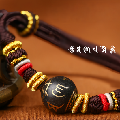 Potalapalace饰品手工天然六音节咒语手链编织幸运珠