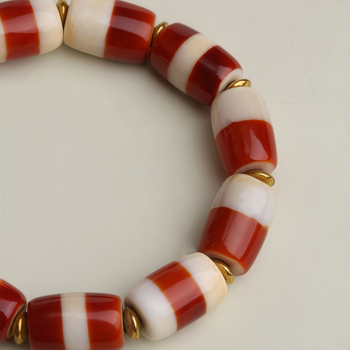 Potalapalace Accessories Handmade Natural Agate Dzi Bead Bracelet