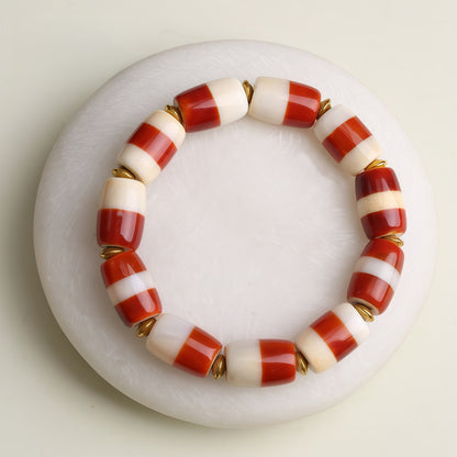 Potalapalace Accessories Handmade Natural Agate Dzi Bead Bracelet