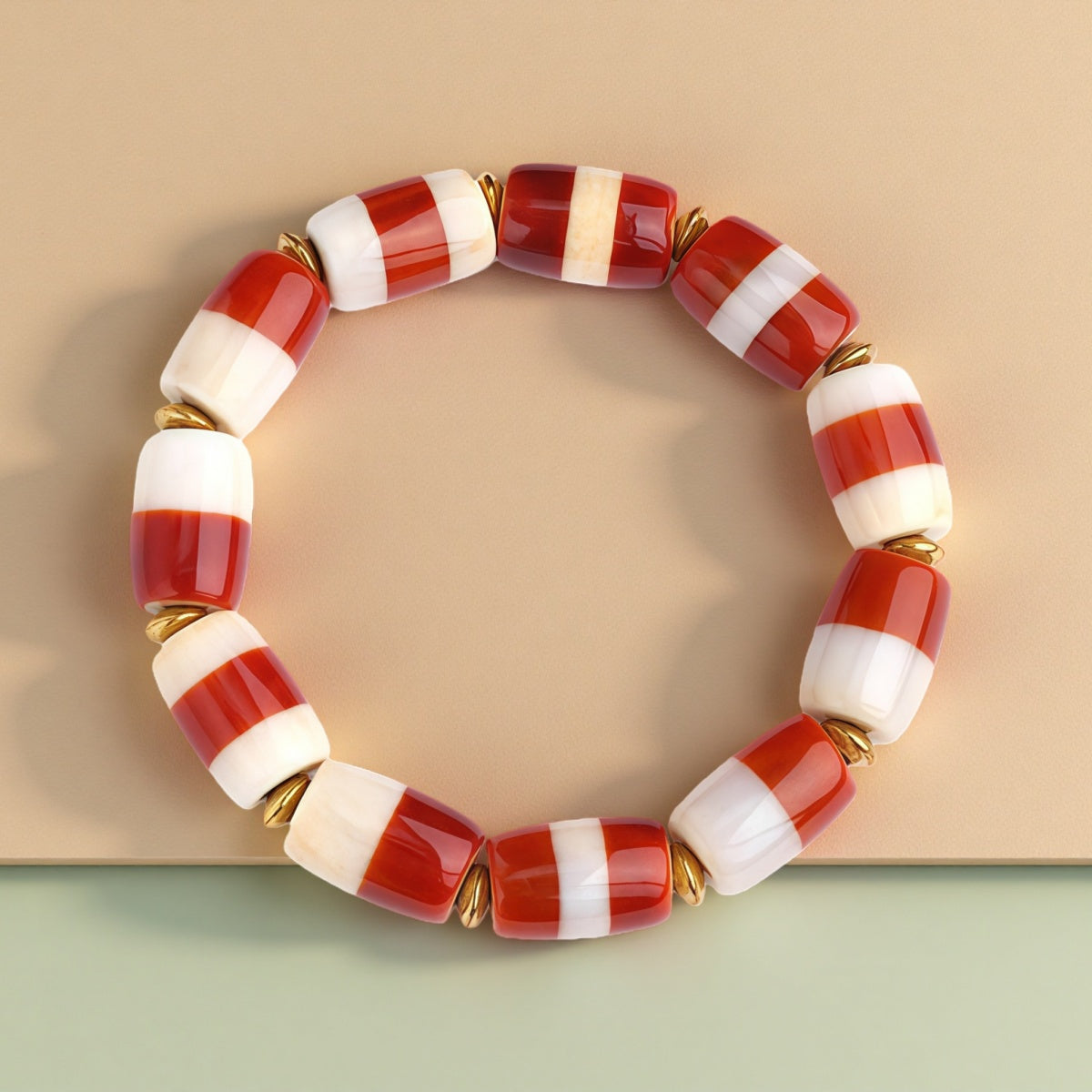 Potalapalace Accessories Handmade Natural Agate Dzi Bead Bracelet