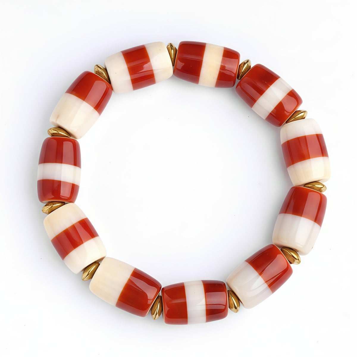 Potalapalace Accessories Handmade Natural Agate Dzi Bead Bracelet