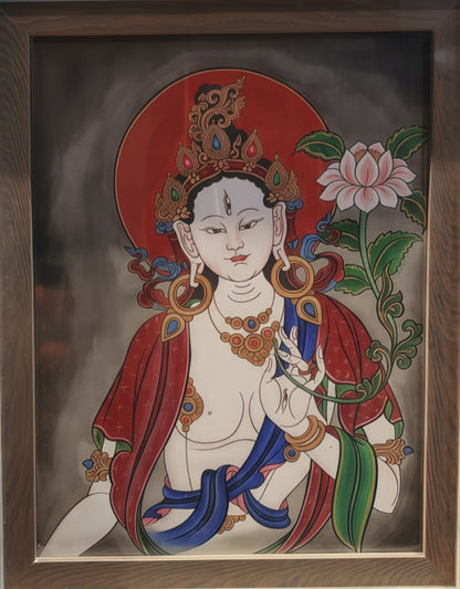 白度母西藏唐卡画