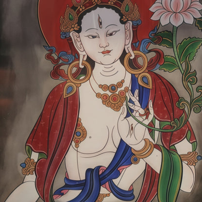 白度母西藏唐卡画