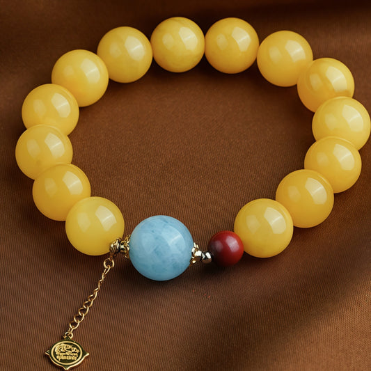 Potalapalace饰品手工天然琼格琥珀手链