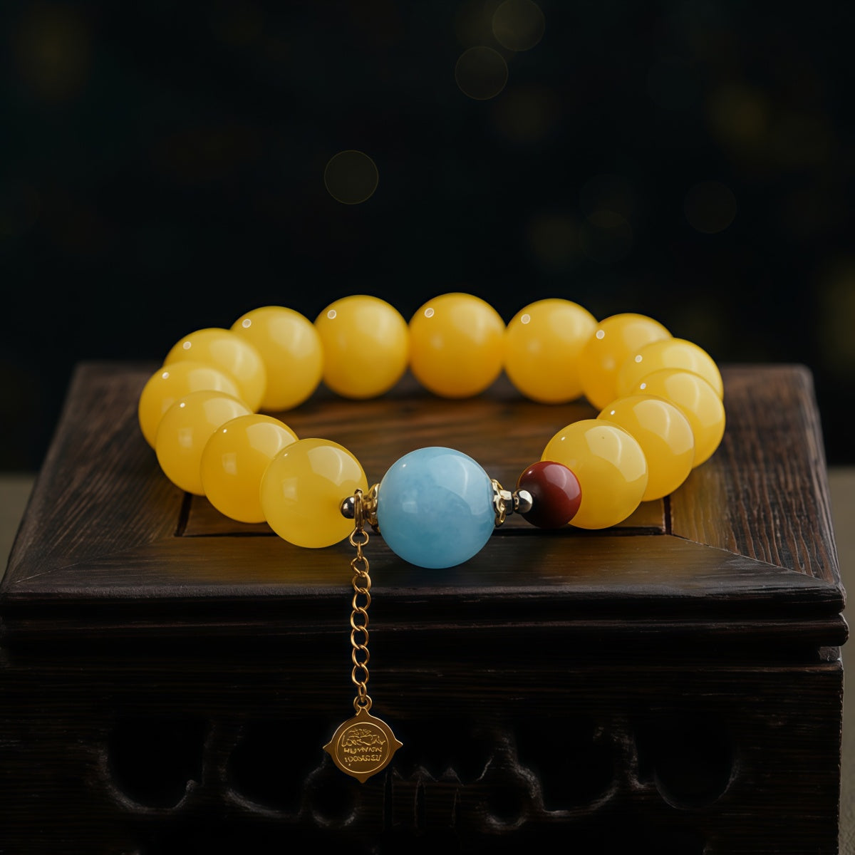 Potalapalace饰品手工天然琼格琥珀手链