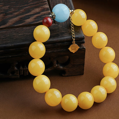 Potalapalace饰品手工天然琼格琥珀手链