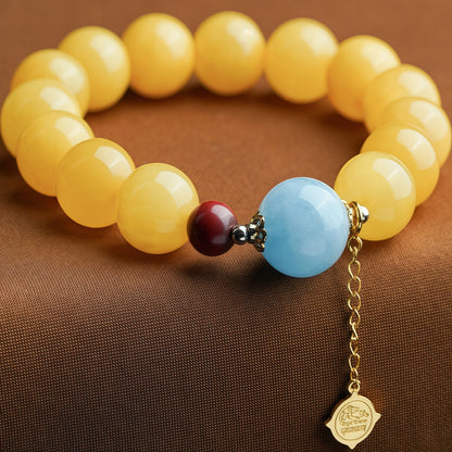 Potalapalace饰品手工天然琼格琥珀手链