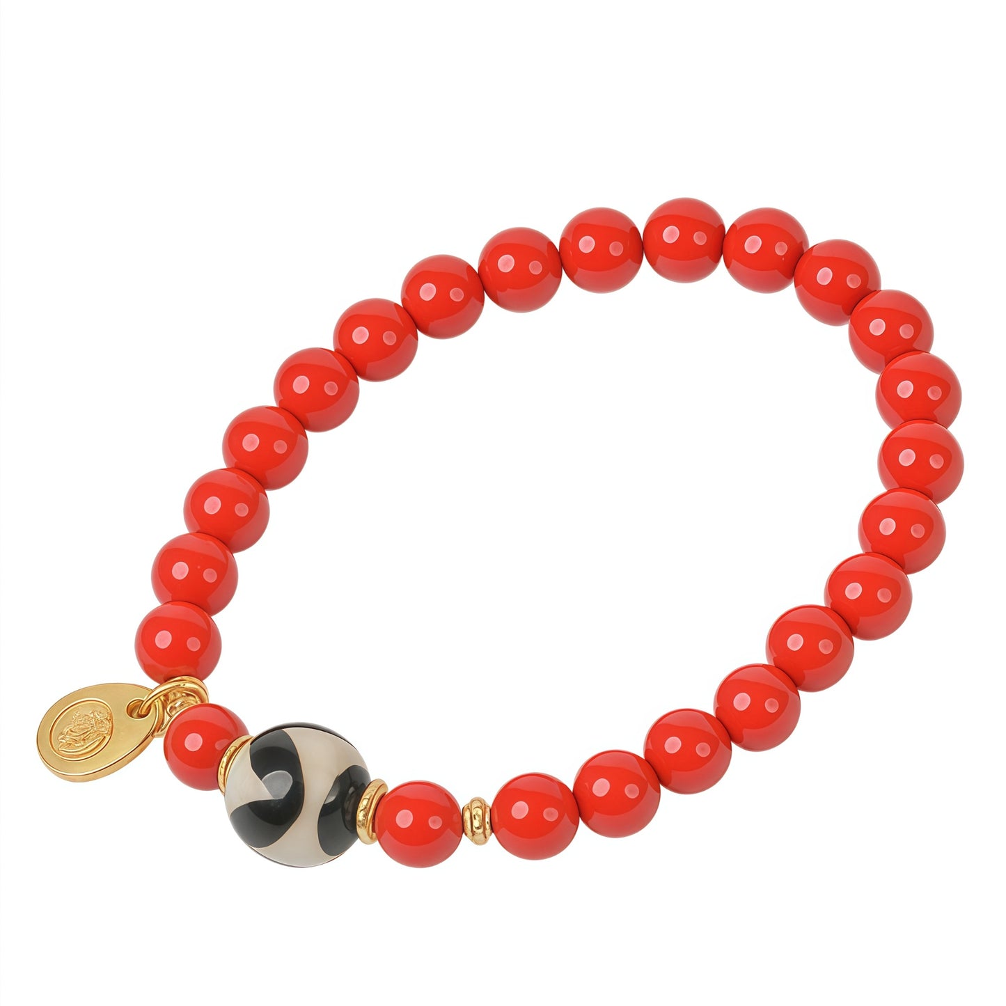 Potalapalace Accessories Handmade Natural Cinnabar Dzi Bead Bracelet