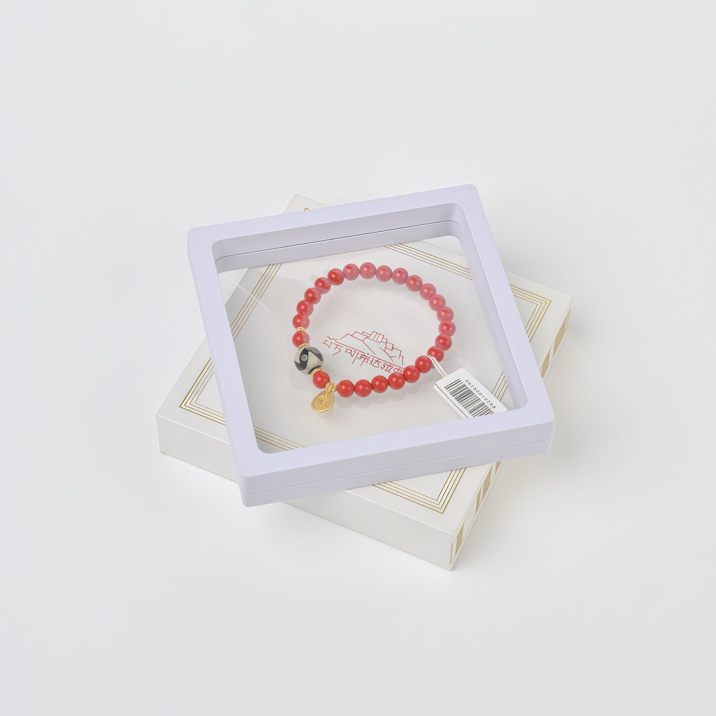 Potalapalace Accessories Handmade Natural Cinnabar Dzi Bead Bracelet
