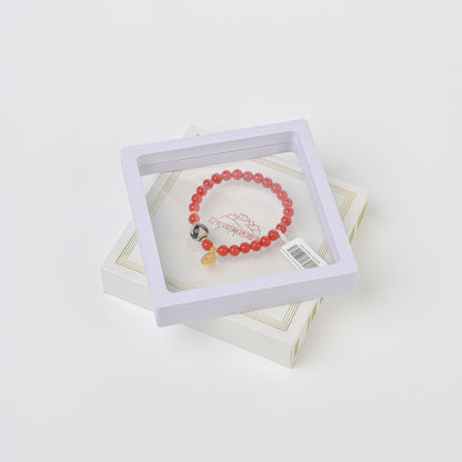 Potalapalace Accessories Handmade Natural Cinnabar Dzi Bead Bracelet