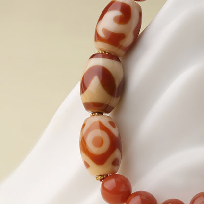 Potalapalace Accessories Handmade Natural Red Dzi Beads Southern Red Agate Bracelet
