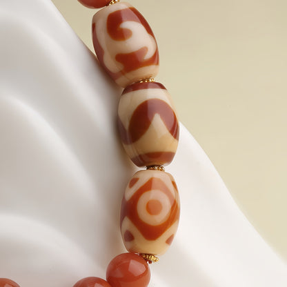 Potalapalace Accessories Handmade Natural Red Dzi Beads Southern Red Agate Bracelet