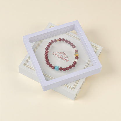 Potalapalace饰品手工天然紫金沙朱砂手链，附六音节咒语