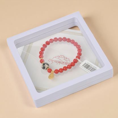 Potalapalace Accessories Handmade Natural Cinnabar Dzi Bead Bracelet