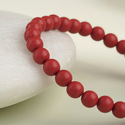 朱砂虎牙天珠单圈念珠手链