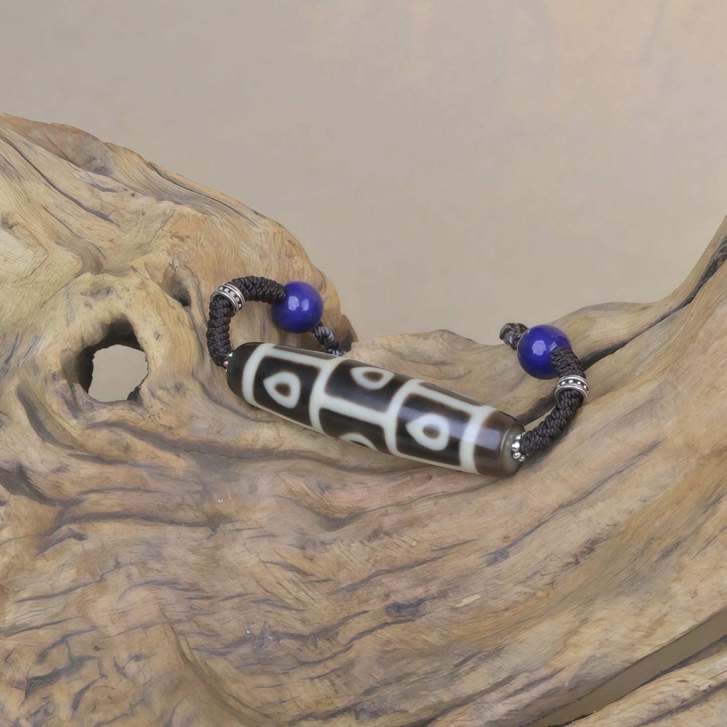 Potalapalace Accessories Handmade Natural High-Grade Nine-Eyed Dzi Bead Pendant