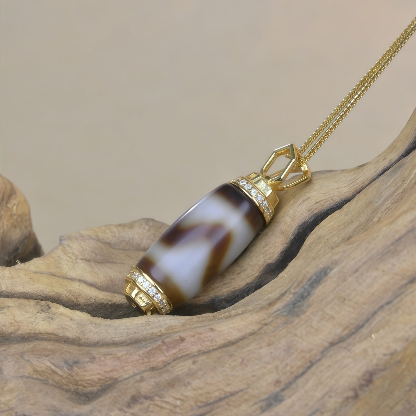 Potalapalace饰品手工天然虎牙天珠吊坠