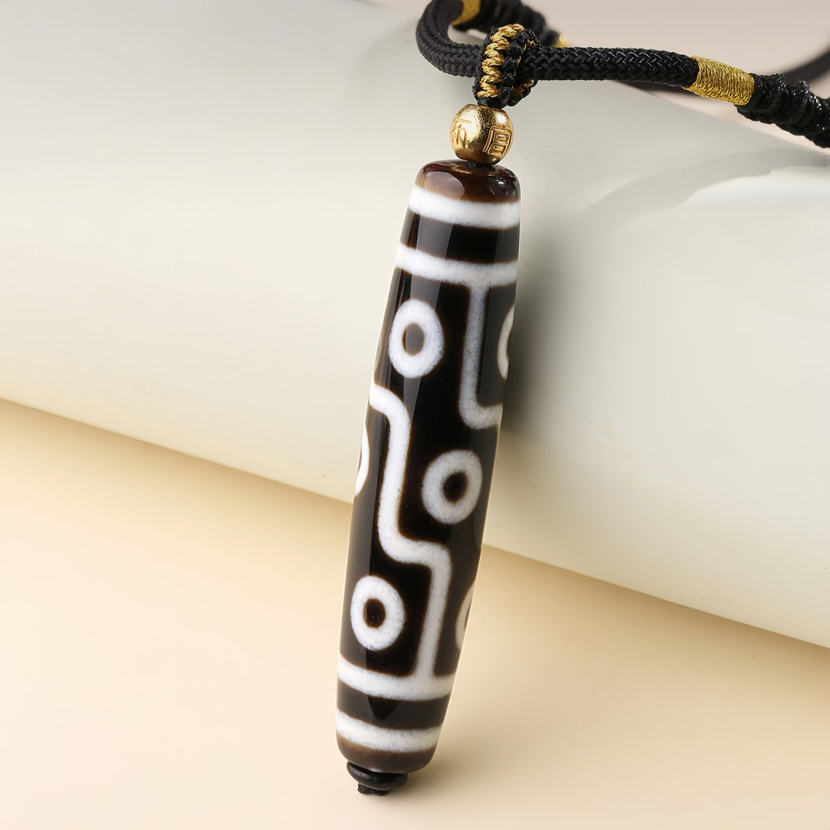 Potalapalace Accessories Handmade Natural Nine-eyed Dzi Bead Pendant