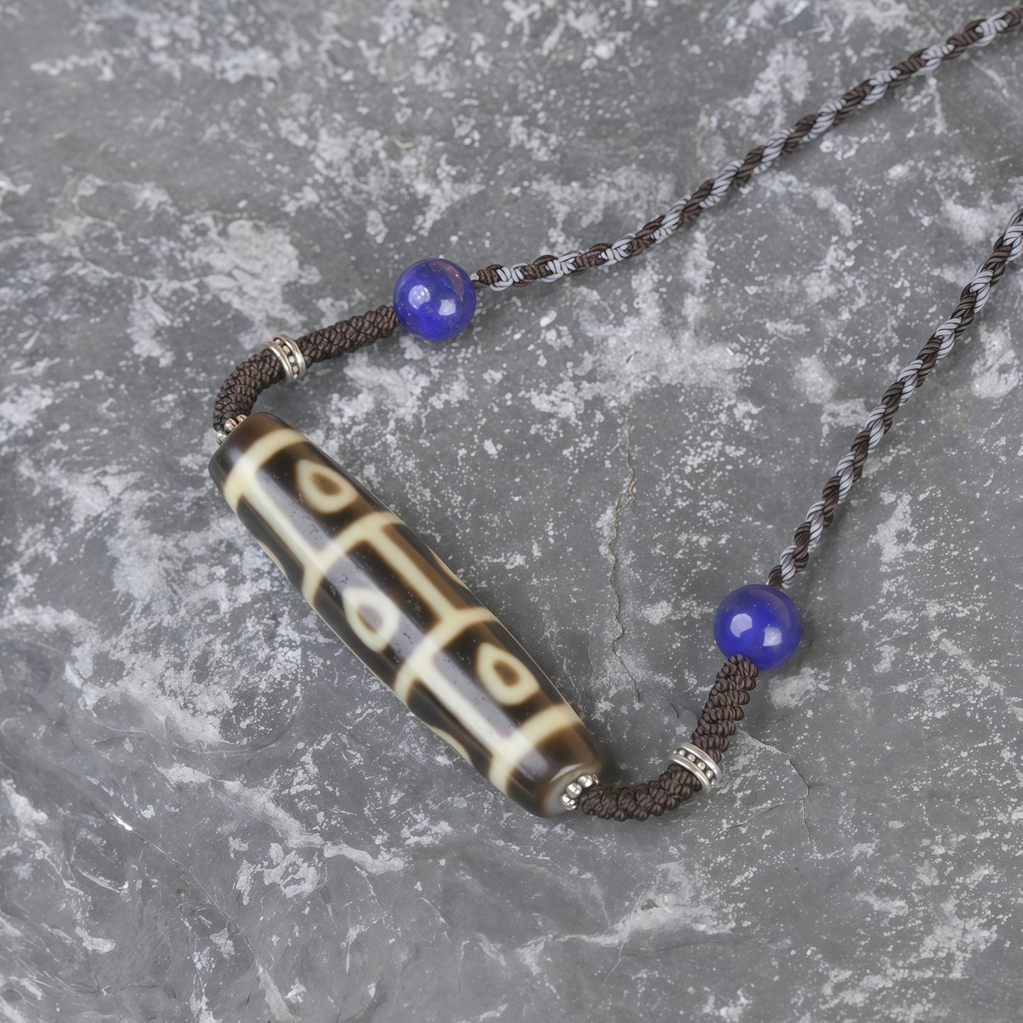 Potalapalace Accessories Handmade Natural High-Grade Nine-Eyed Dzi Bead Pendant