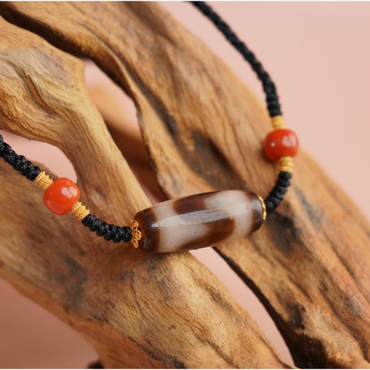 Potalapalace Accessories Handmade Natural High-Grade Dzi Tiger Tooth Pendant