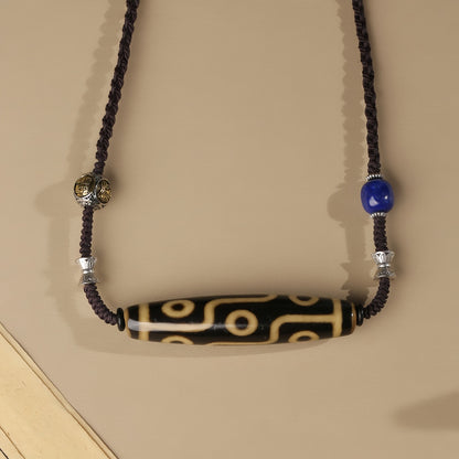 九眼天珠玛瑙珠青金石吊坠