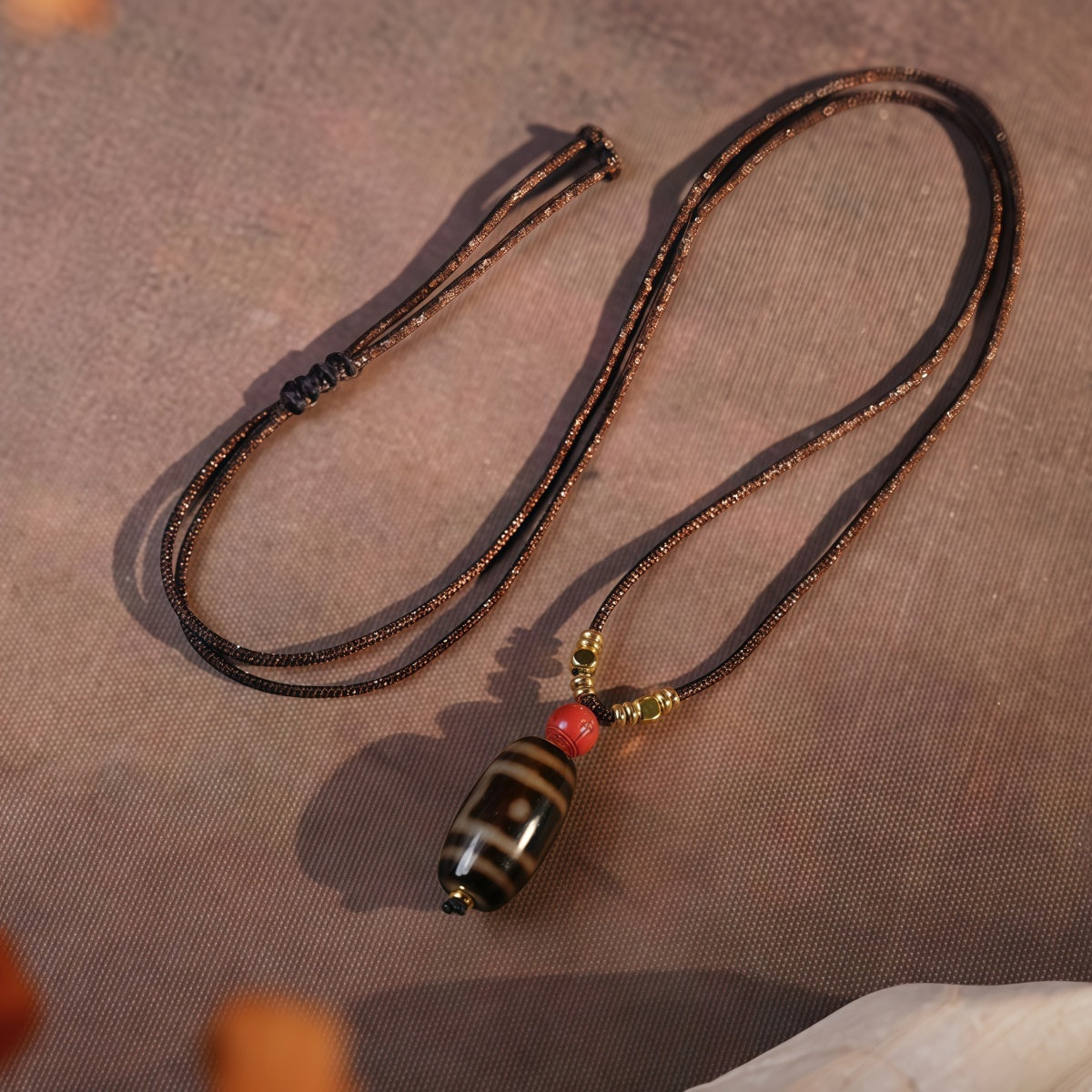 Potalapalace Accessories Handmade Natural Starry Sky Dzi Bead Pendant