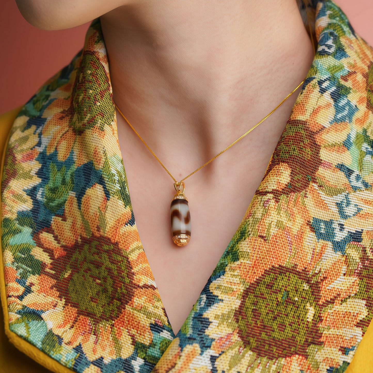 Potalapalace饰品手工天然虎牙天珠吊坠