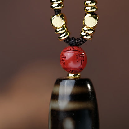 Potalapalace Accessories Handmade Natural Starry Sky Dzi Bead Pendant