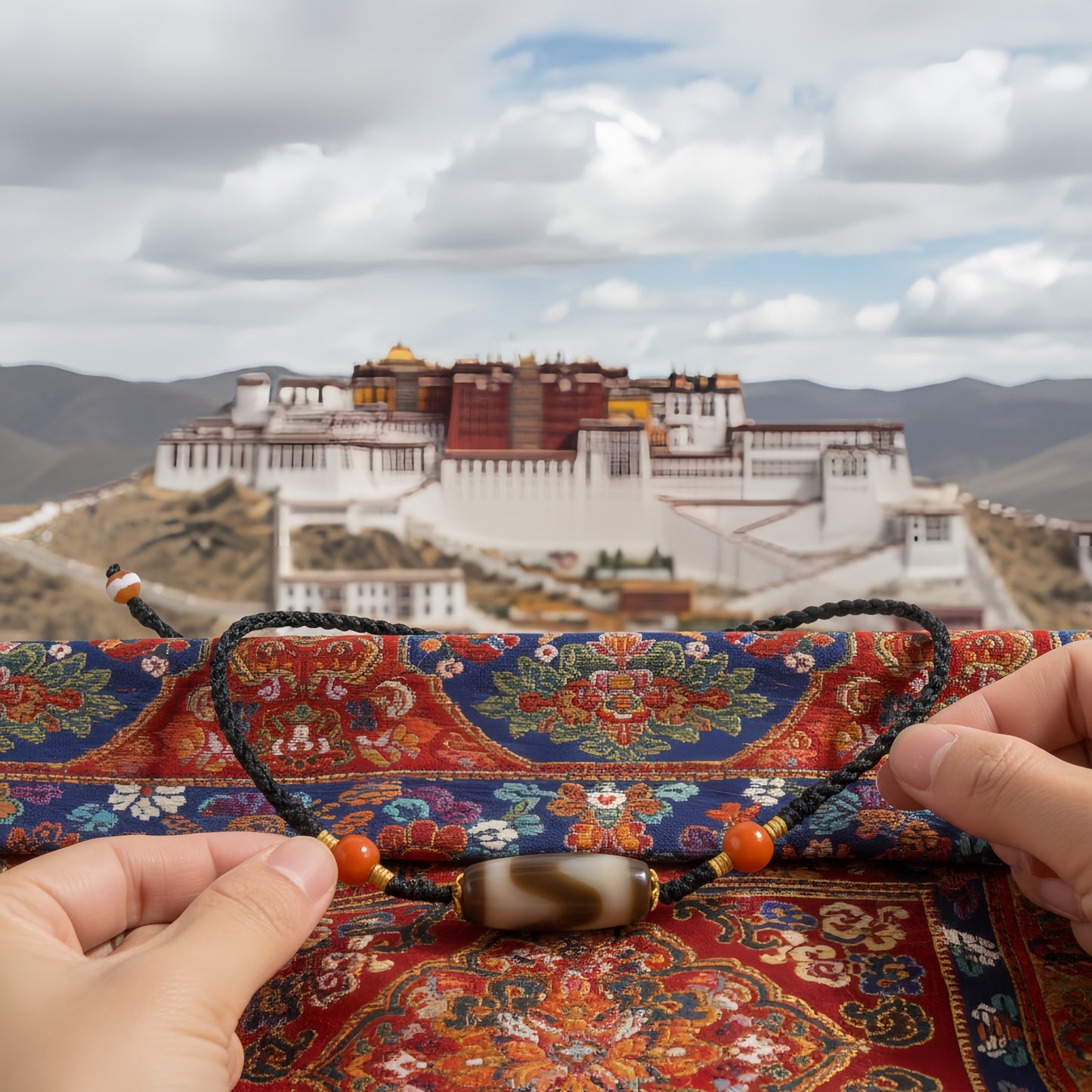 Potalapalace Accessories Handmade Natural High-Grade Dzi Tiger Tooth Pendant