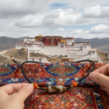 Potalapalace Accessories Handmade Natural High-Grade Dzi Tiger Tooth Pendant