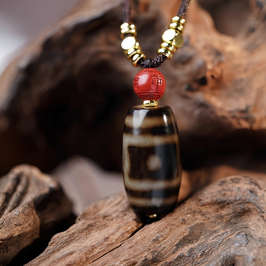 Potalapalace Accessories Handmade Natural Starry Sky Dzi Bead Pendant