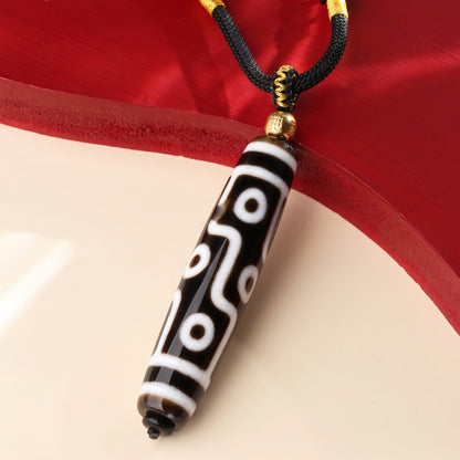 Potalapalace Accessories Handmade Natural Nine-eyed Dzi Bead Pendant