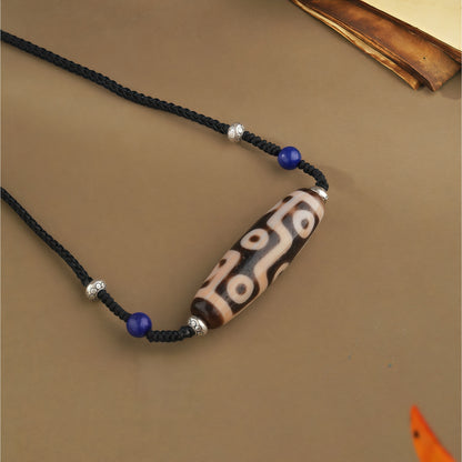 Potalapalace Accessories Handmade Natural High-Grade Nine-Eyed Dzi Bead Pendant