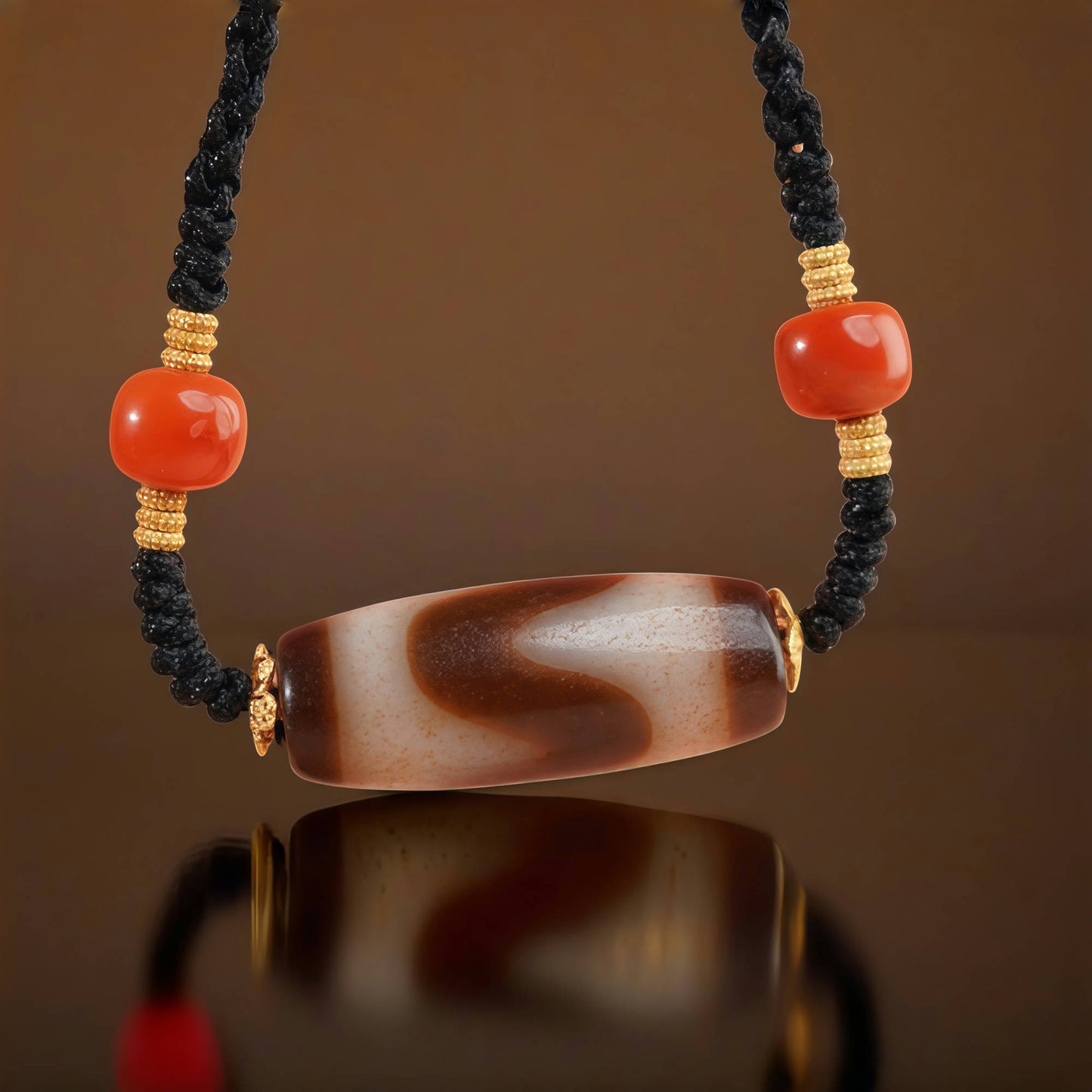 Potalapalace Accessories Handmade Natural High-Grade Dzi Tiger Tooth Pendant