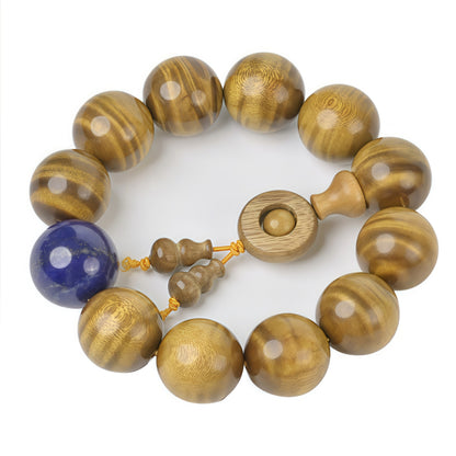 Potalapalace饰品手工天然金菲木和青金石手链