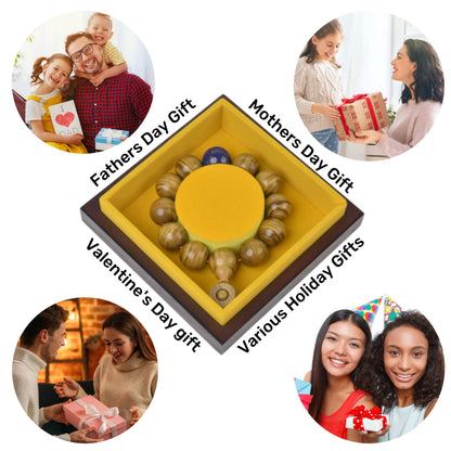 Potalapalace饰品手工天然金菲木和青金石手链