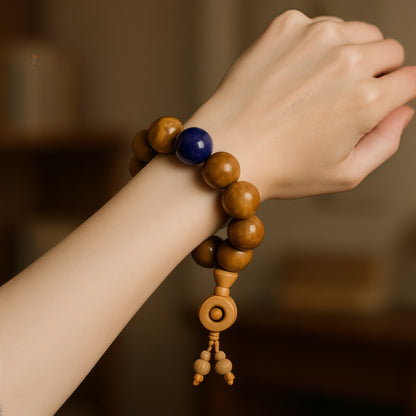 Potalapalace饰品手工天然金菲木和青金石手链