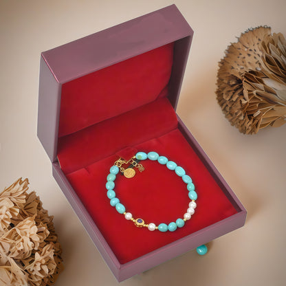 Potalapalace Accessories Handmade Natural Turquoise Bracelet