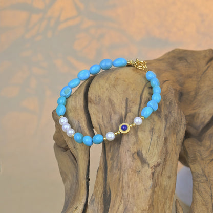 Potalapalace Accessories Handmade Natural Turquoise Bracelet