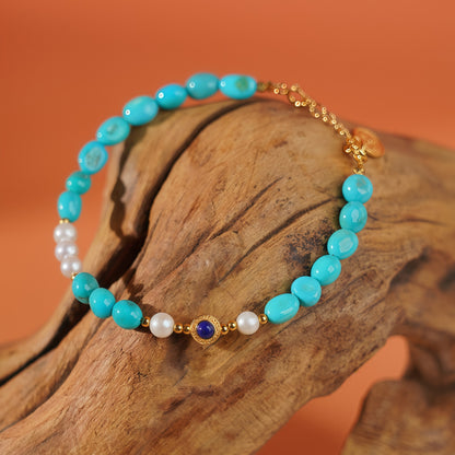 Potalapalace Accessories Handmade Natural Turquoise Bracelet