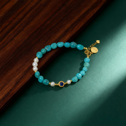 Potalapalace Accessories Handmade Natural Turquoise Bracelet