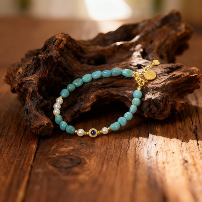 Potalapalace Accessories Handmade Natural Turquoise Bracelet